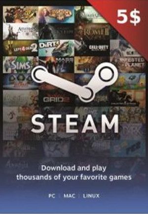 Steam Gift Card 5 USD - Steam Key - United States