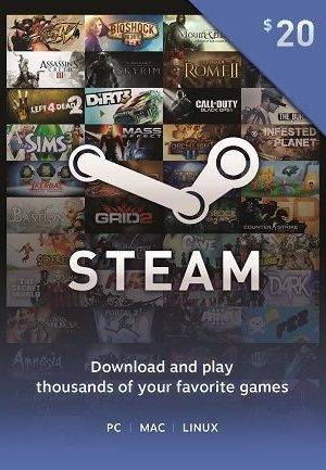 Steam Gift Card 20 USD - Steam Key - United States