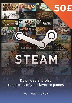 Steam Gift Card 50 GBP - Steam Key - United Kingdom