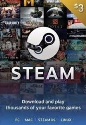 Steam Gift Card 3 USD - Steam Key - United States