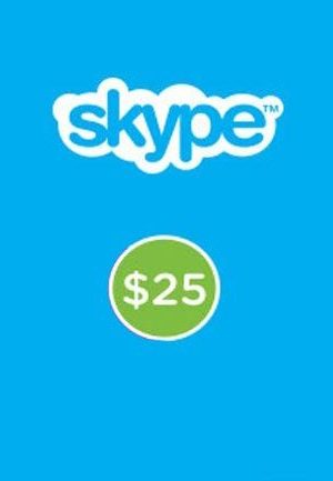 Skype Prepaid Gift Card 25 USD - Skype Key - GLOBAL