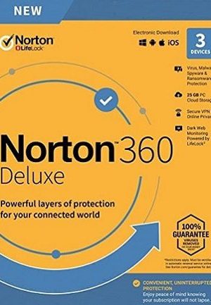 Norton 360 Deluxe + 25 GB Cloud Storage (3 Devices, 1 Year) - Key - EUROPE